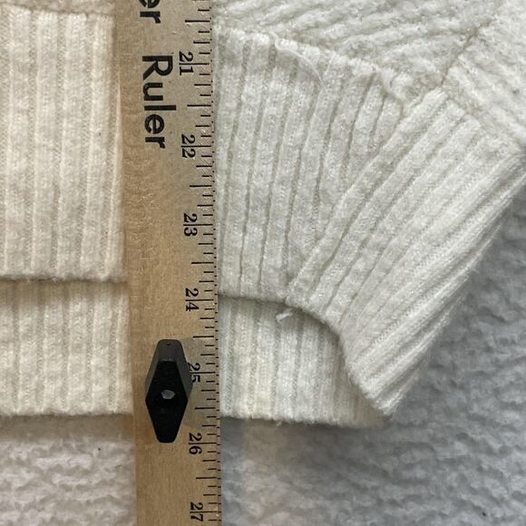 MNG Sweater Womens XL Ribbed Turtleneck Pullover Wool Blend Textured Knit - Picture 9 of 10